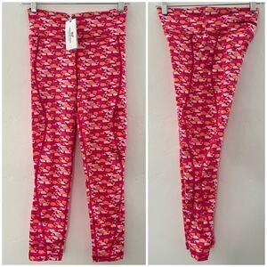 Vineyard Vines Performance Leggings Women's XS Pink Pockets UPF30 Coastal NWT